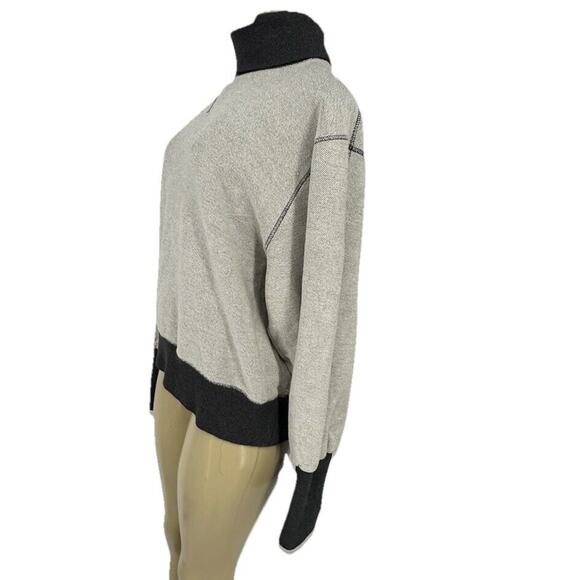 Wiggy Kit Large Women Pullover Sweatshirt Mock Neck Long Sleeve - Picture 2 of 8